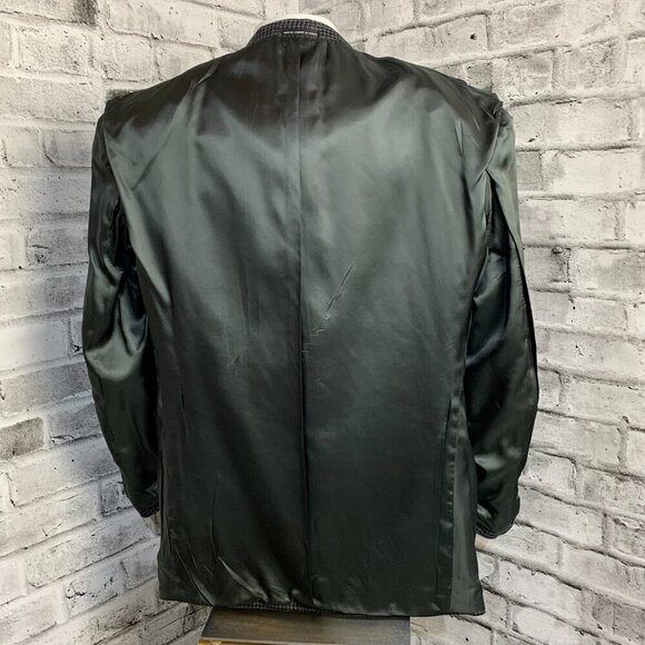 Vintage Union Made Oscar De La Renta Houndstooth Wool Blazer Sport Coat - Picture 8 of 16